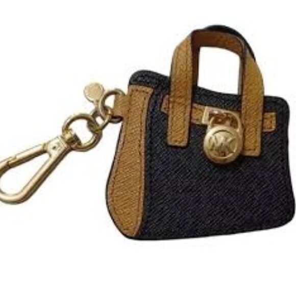 NEW ✅ Michael Kors "Hamilton" Design Bag Keychain FOB Charm Saffiano Leather ✨ - Picture 1 of 8